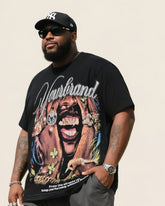 Big Boy Essential Fashion Street Big Mouth Crewneck Short Sleeve T-shirt Trousers Suit